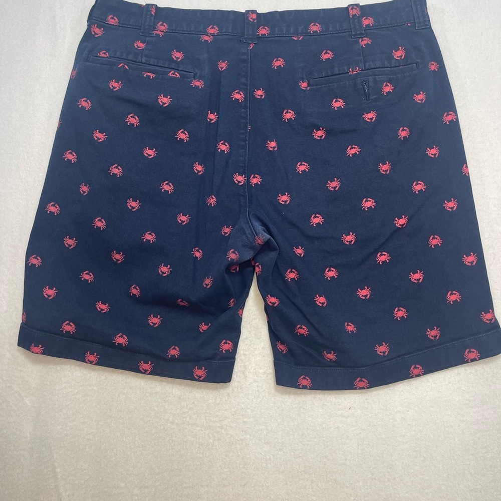 J.Crew Men’s Navy Crab Print Chino Shorts – Size 34 Nautical Summer Preppy - Picture 2 of 6